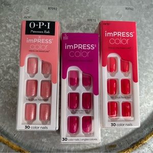 Set of 3 imPRESS Press On Nails - Summer Shades